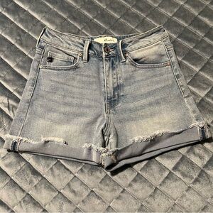 KanCan Blue Jean Shorts Distressed Cuffed Hem